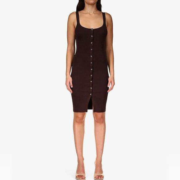 SANCTUARY Sweet Emotion Ribbed Sweaterdress Chocolate Chip Size XS - Picture 1 of 9